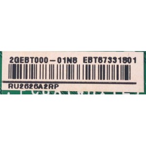 MAIN PARA SMART TV LG 4K RESOLUCION (3840 X 2160) / NUMERO DE PARTE EBT67331801 / EAX69763506 / 2GEBT000-01N8 / RU2626A2RP / 67331801 / NUMERO DE PANEL NC860TQF-AAKP1 / MODELO 86NANO75UQA
